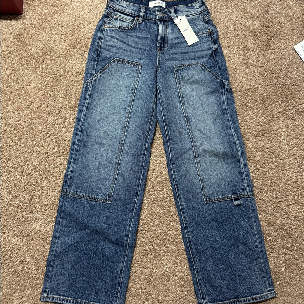 Level 99 Women's Blue Straight Leg Jeans